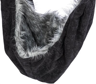 Trixie hondentas buikdrager soft zwart / grijs