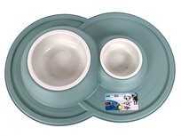 Happy Pet Mad About Pets Voerbak / Drinkbak Volcano Dubbel Salie Groen 49X33X6 CM 230/600 ML Happy Pet Mad About Pets Voerbak / Drinkbak Volcano Dubbel Salie Groen 49X33X6 CM 230/600 ML